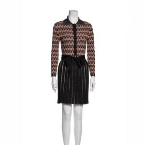 M Missoni knit dress with pleated skirt